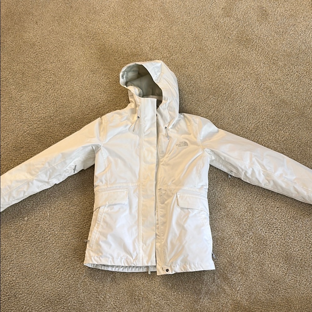 The North Face White Hooded Jacket